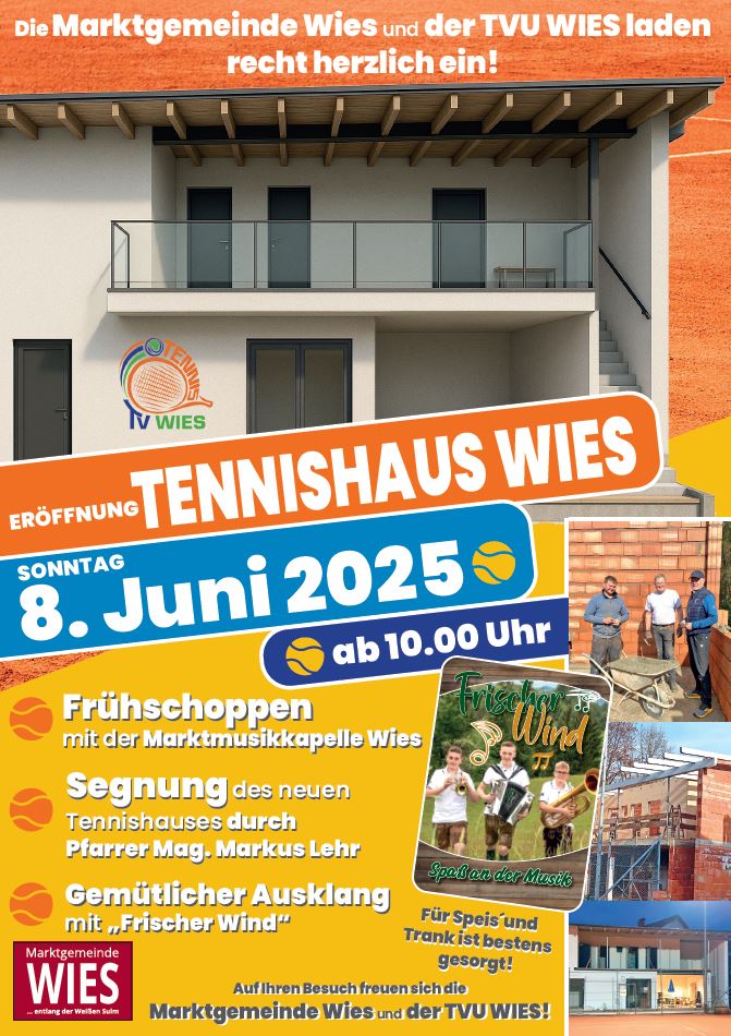 Fertigstellungsfeier Eröffnung Tennishaus Wies